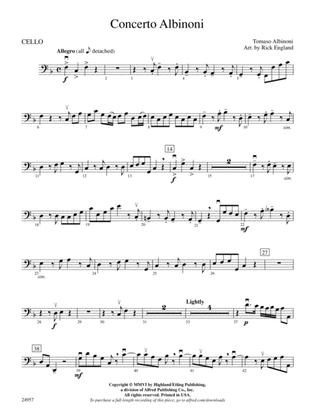 Concerto Albinoni: Cello