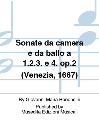 Book cover for Sonate da camera e da ballo a 1, 2, 3 e 4, op.2 (Venezia, 1667)