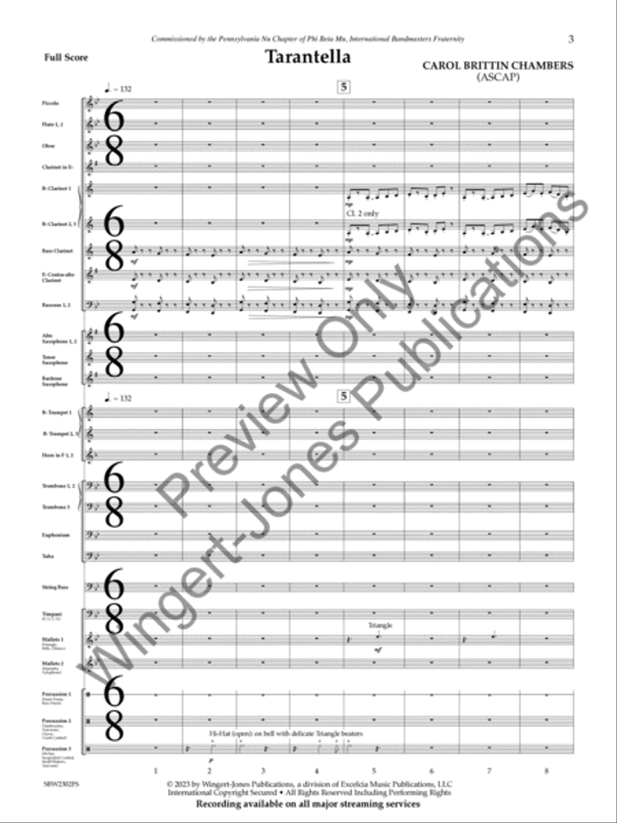 Tarantella Concert Band scores gallery preview page 4