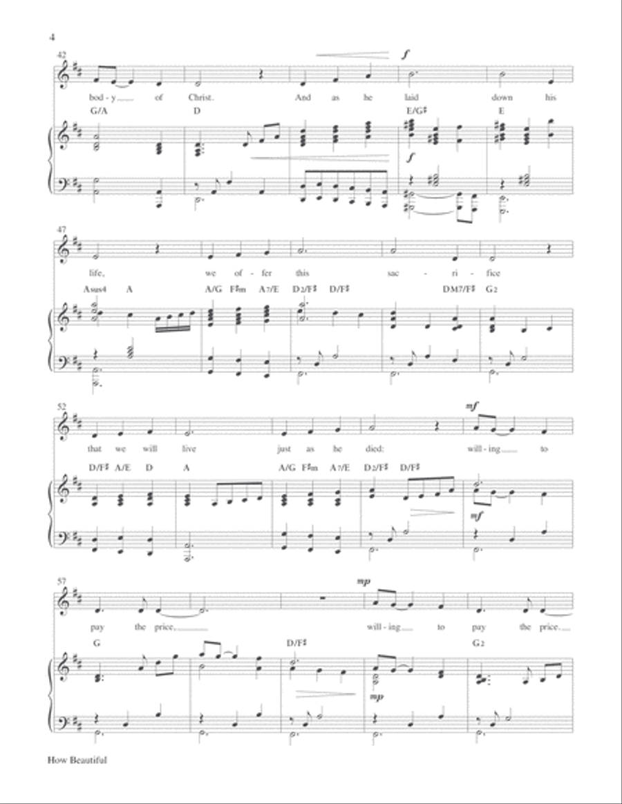How Beautiful Choir scores gallery preview page 12
