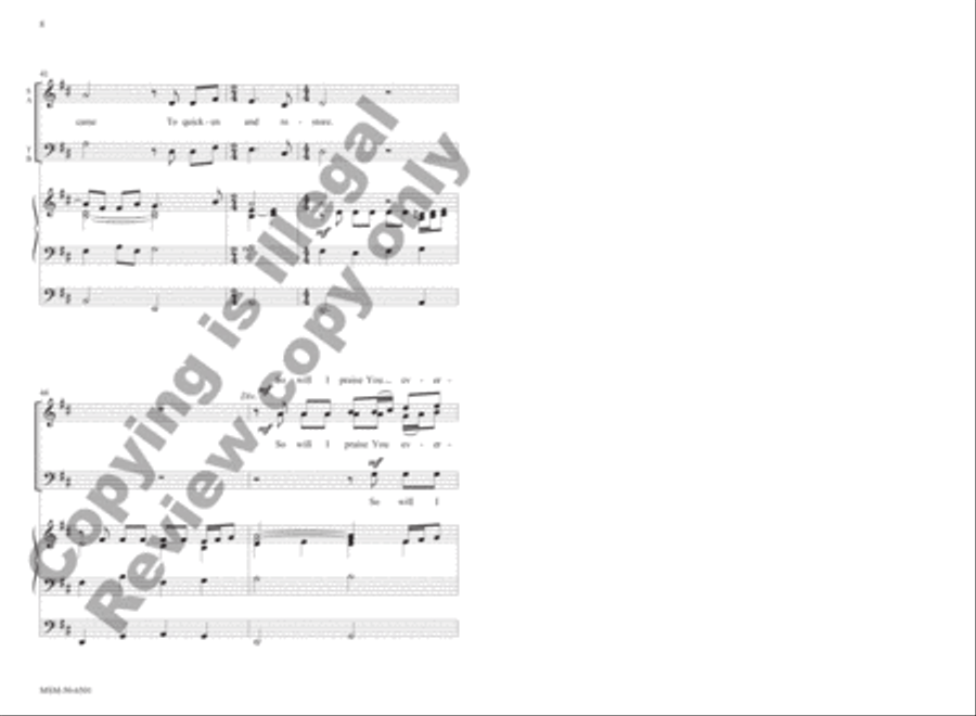 Give Ear, O Lord, and Visit Me 4-Part scores gallery preview page 8