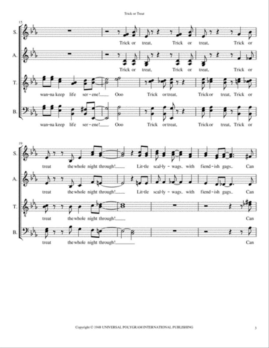 Trick Of Treat Trick Of Treat 4-Part scores gallery preview page 3