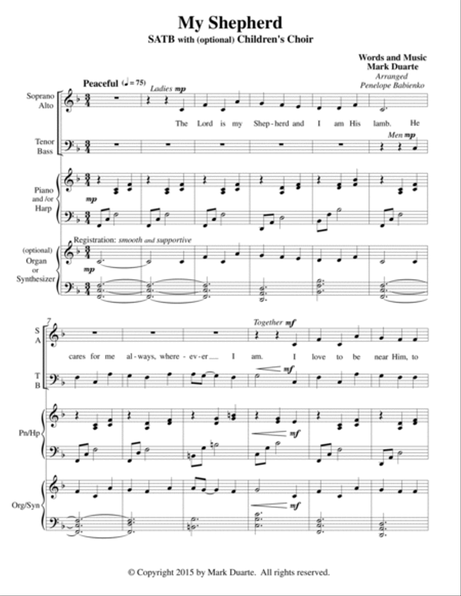 MY SHEPHERD 4-Part scores gallery preview page 2