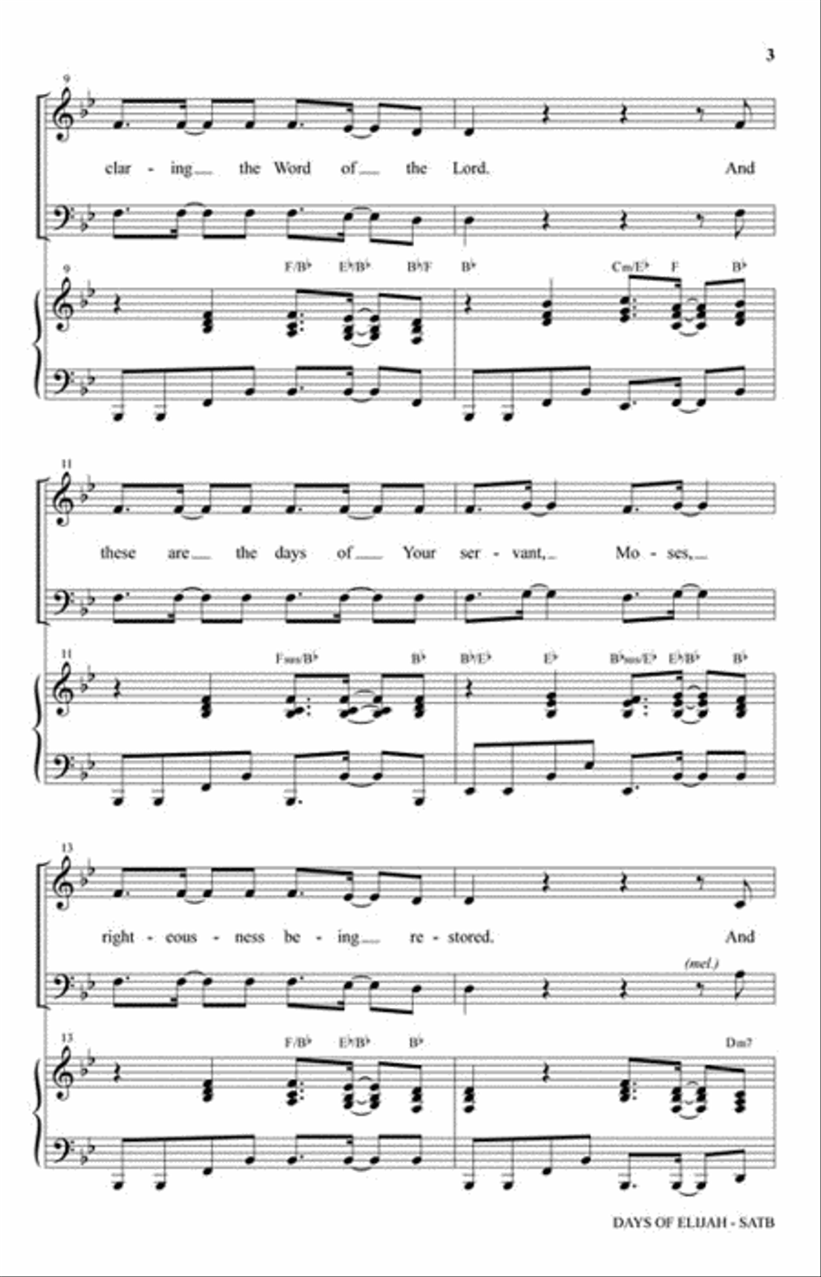 Days of Elijah Days of Elijah Choir scores gallery preview page 3