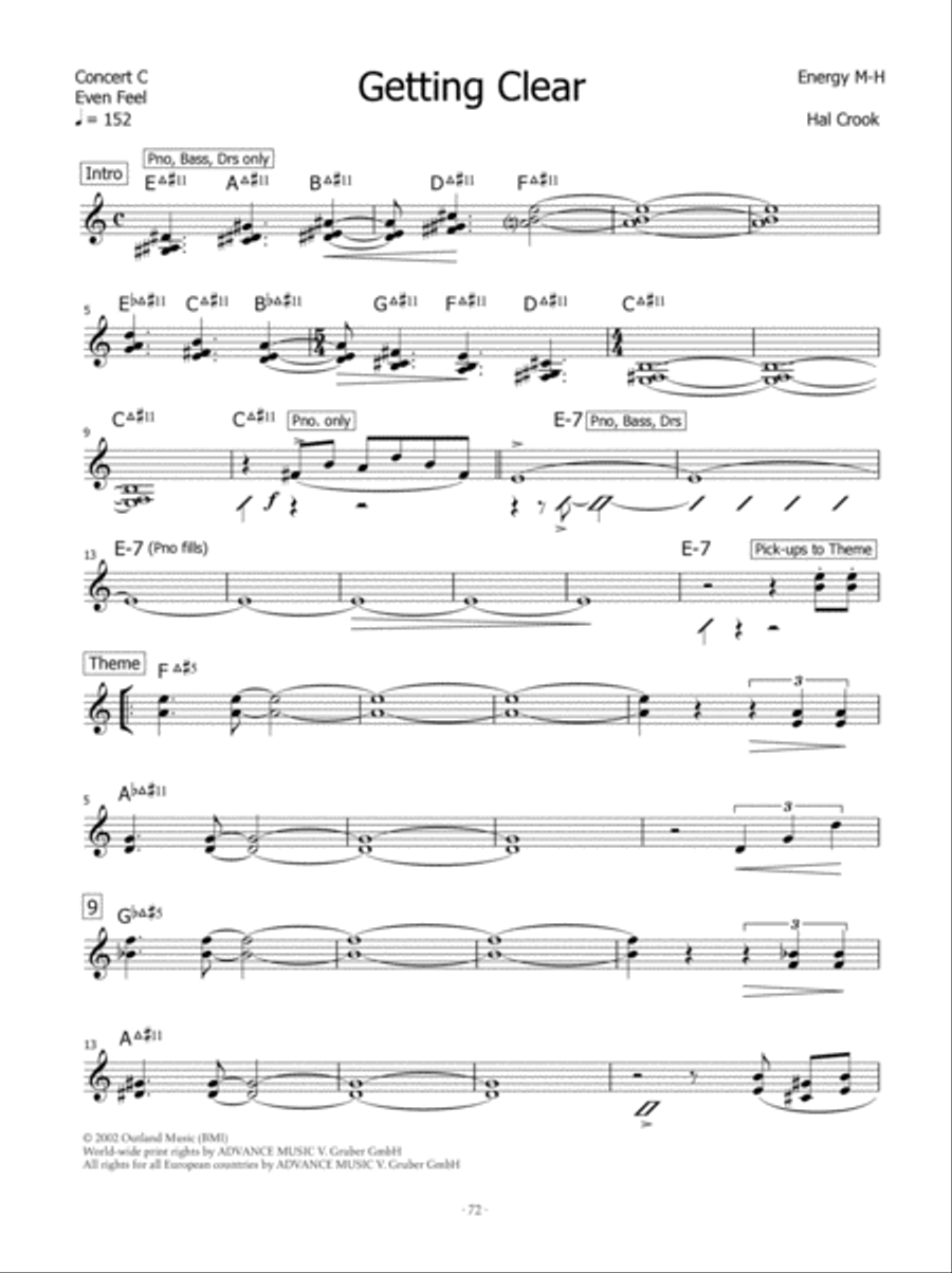 The Music of Hal Crook Piano scores gallery preview page 17