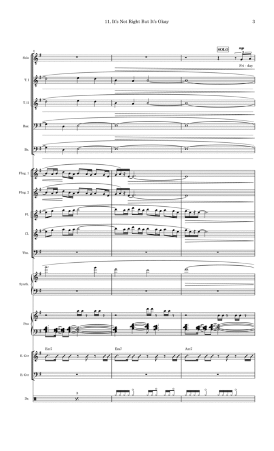It's Not Right But It's Okay Large Ensemble scores gallery preview page 3