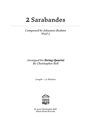 2 Sarabandes - Johannes Brahms - String Quartet
