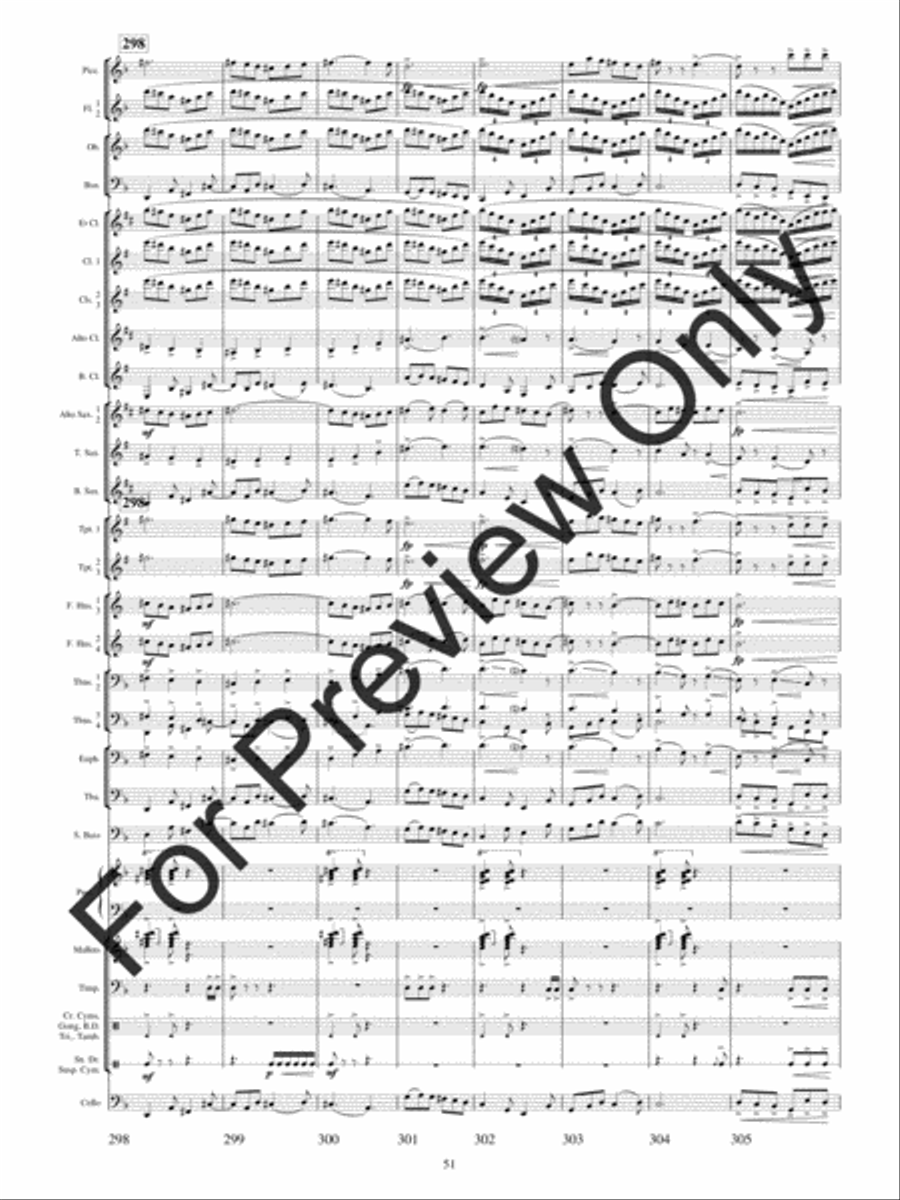 Festival Variations Concert Band scores gallery preview page 54