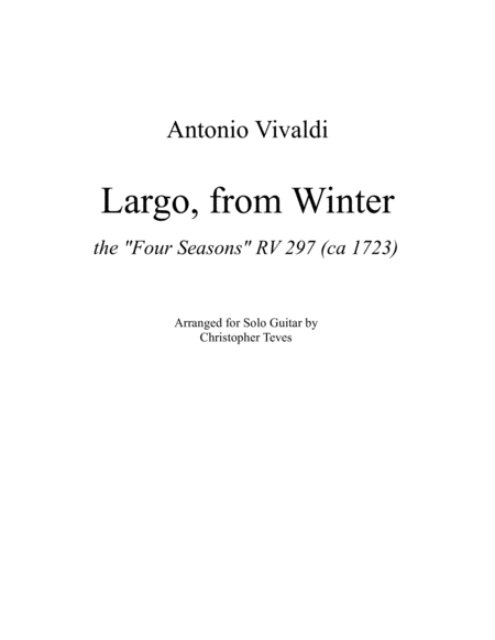 Largo from Winter, guitar solo image number null