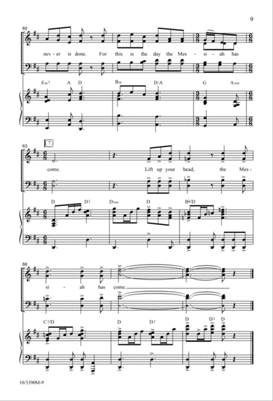 The Messiah Has Come 4-Part scores gallery preview page 9