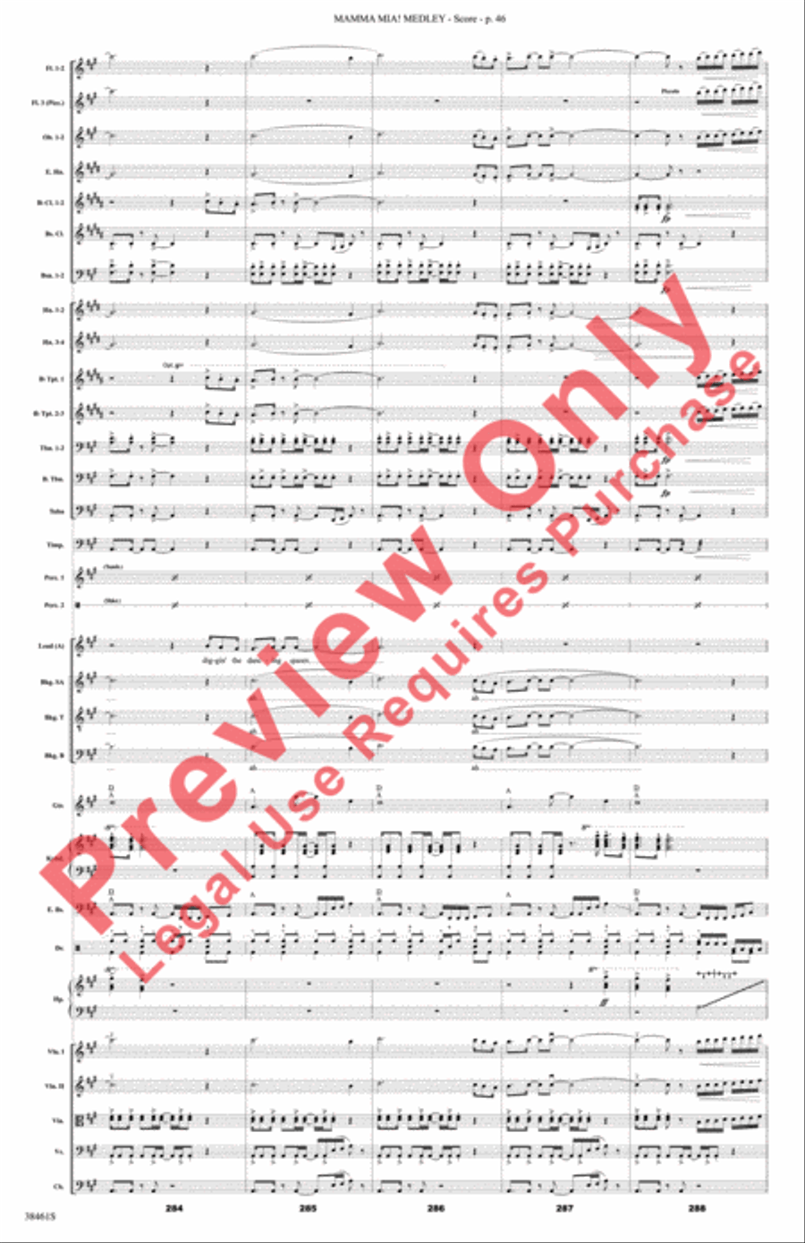 Mamma Mia! Medley Mamma Mia! Medley Full Orchestra scores gallery preview page 47