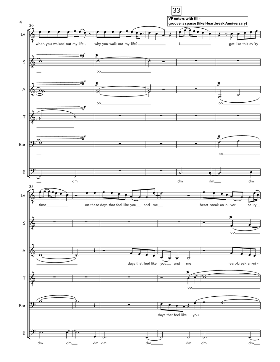 Heartbreak Anniversary A Cappella scores gallery preview page 4