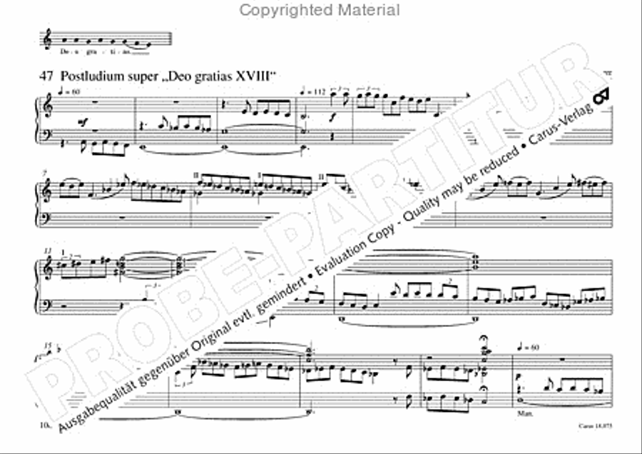 Freiburger Orgelbuch: Stammteil Organ Solo scores gallery preview page 107