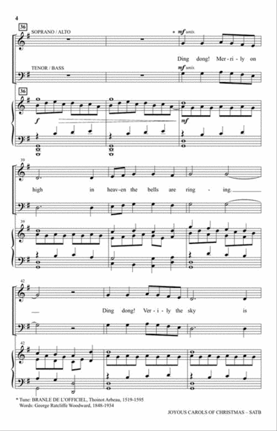 Joyous Carols of Christmas 4-Part scores gallery preview page 5