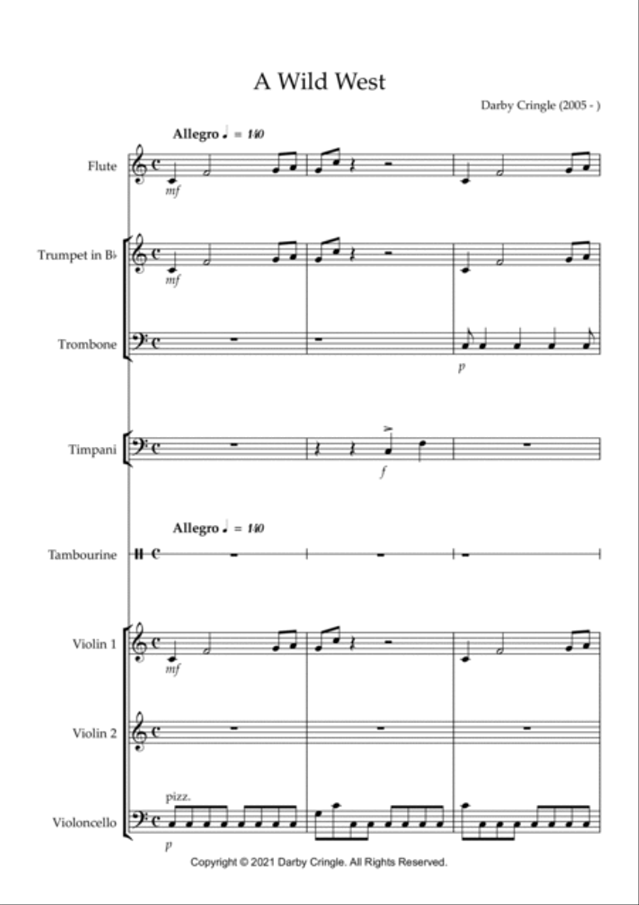 A Wild West Small Ensemble scores gallery preview page 2