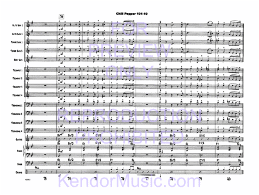 Chili Pepper 101 Jazz Ensemble scores gallery preview page 12