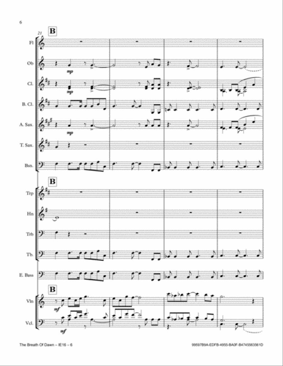 The Breath Of Dawn Full Orchestra scores gallery preview page 6