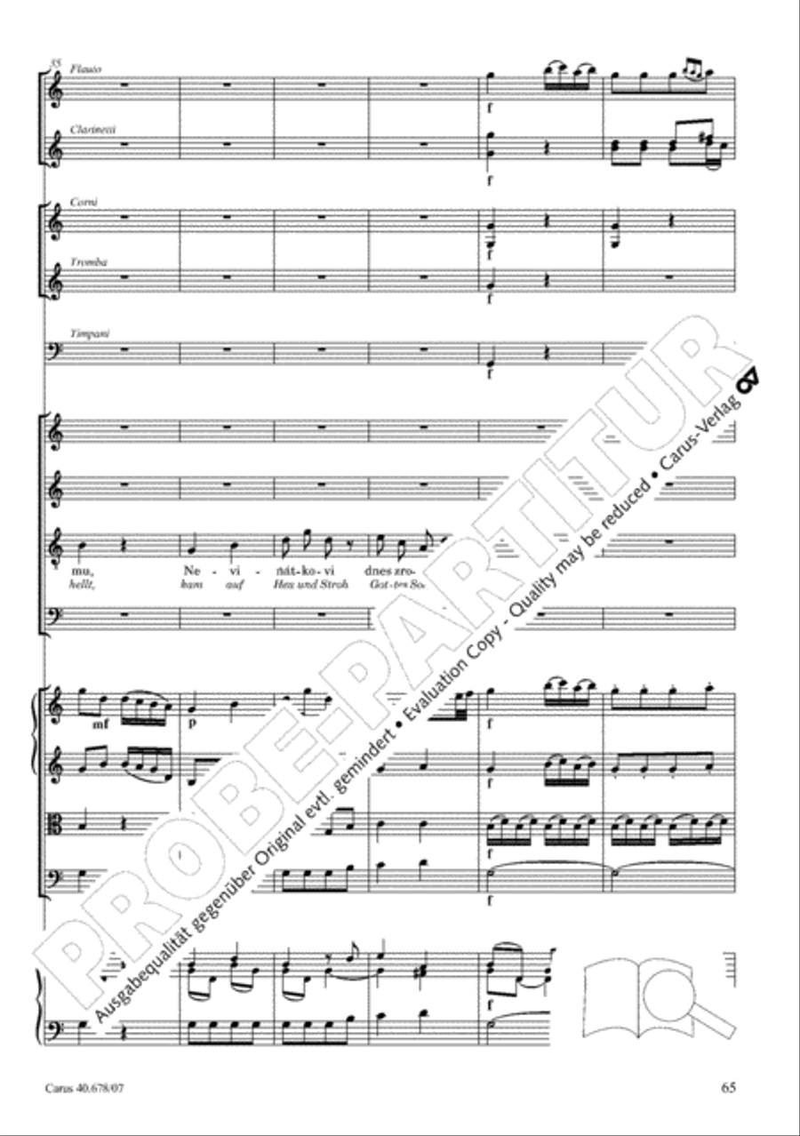 Missa pastoralis bohemica 4-Part scores gallery preview page 78