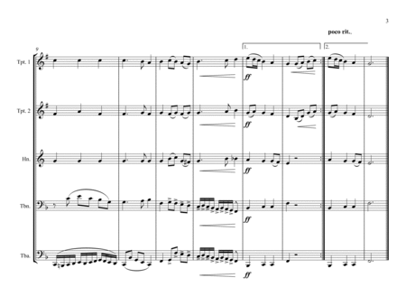 Liechtensteiners National Anthem for Brass Quintet (MFAO World National Anthem Series) image number null