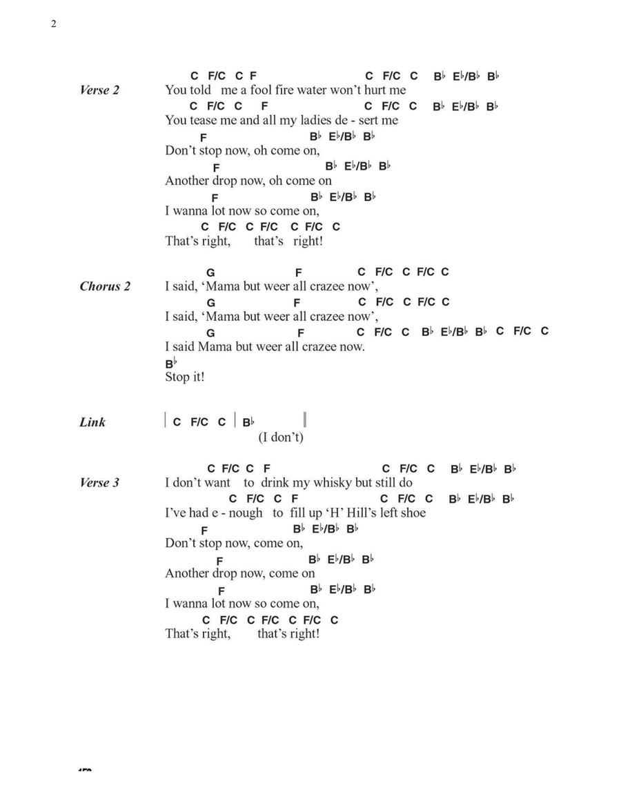 Mama Weer All Crazee Now Acoustic Guitar scores gallery preview page 2