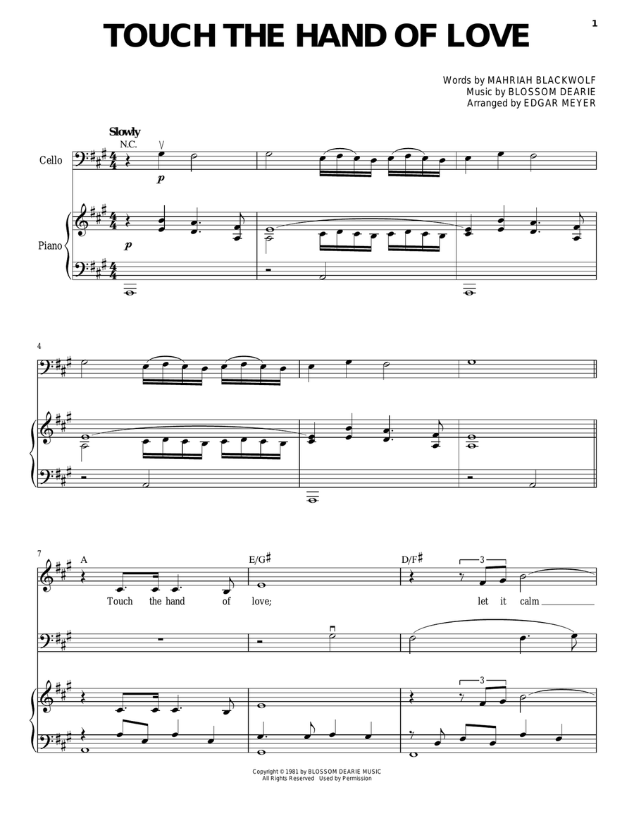 Touch The Hand Of Love Acoustic Guitar scores gallery preview page 1
