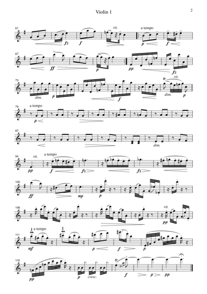 Dvorak Slavonic Dance Op.72, No.2, for string quartet, CD206 image number null
