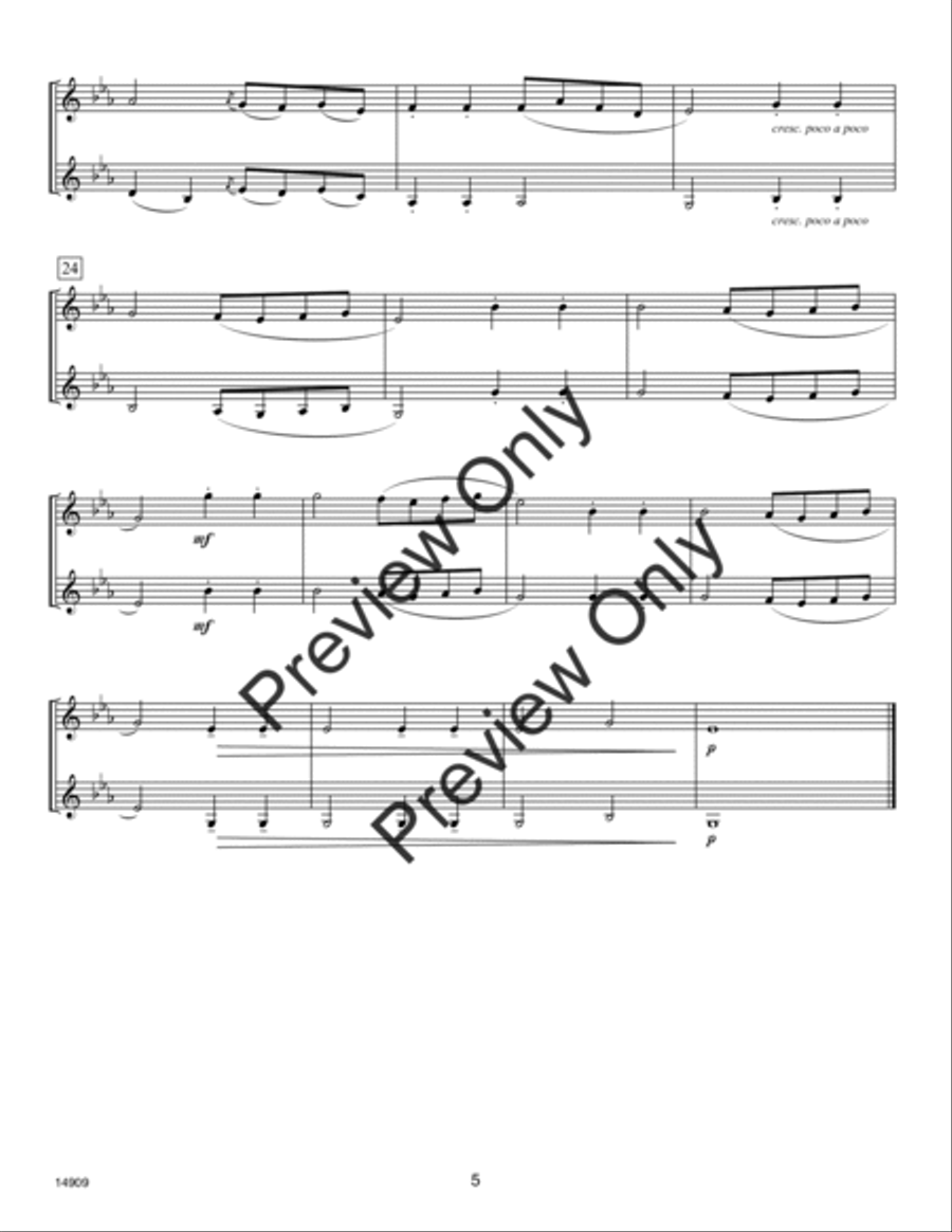 30 Melodious Duets- Clarinet Woodwind Duet scores gallery preview page 5