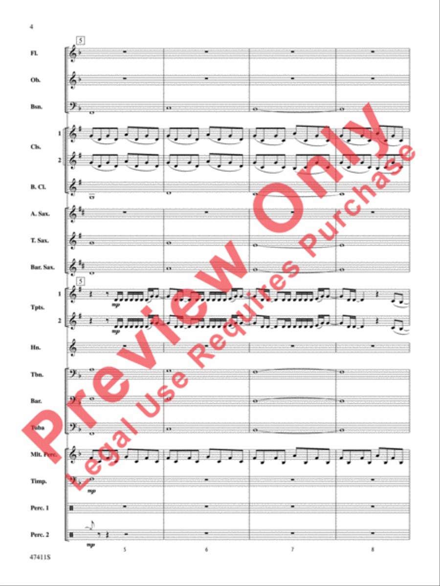 I'll Fight Concert Band scores gallery preview page 5