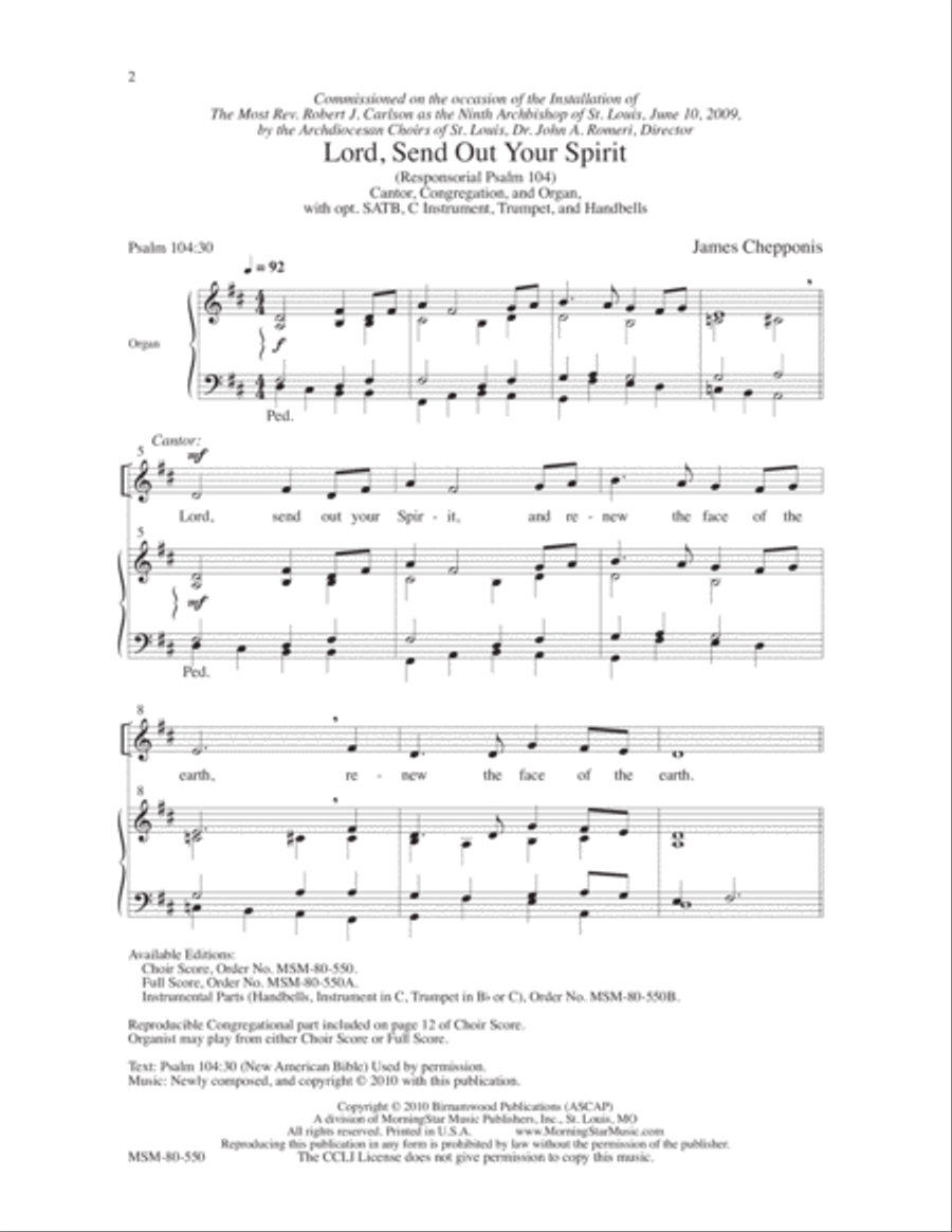 Lord, Send Out Your Spirit 4-Part scores gallery preview page 2