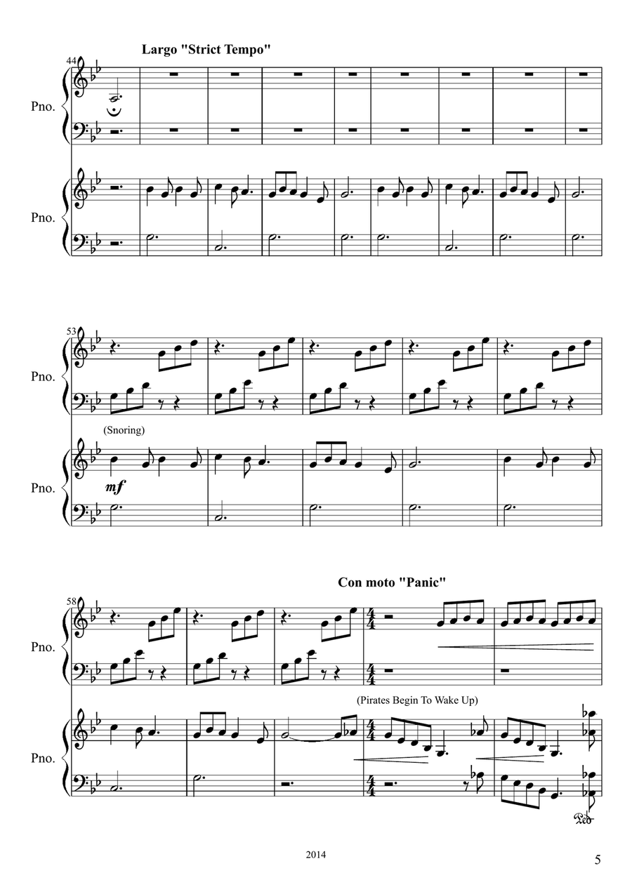 Pirate Treasure Easy Piano scores gallery preview page 5