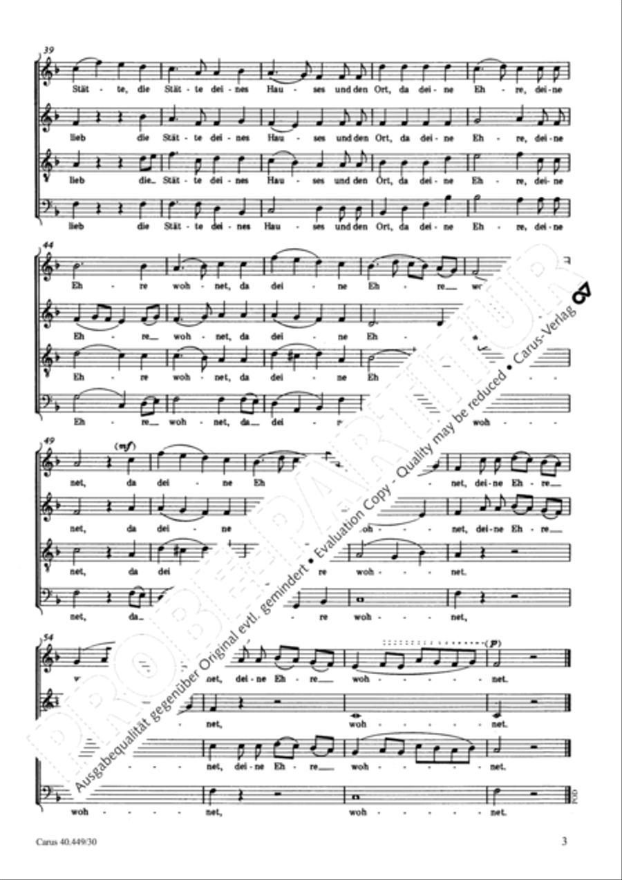 Herr, ich habe lieb die Statte SATTB scores gallery preview page 4