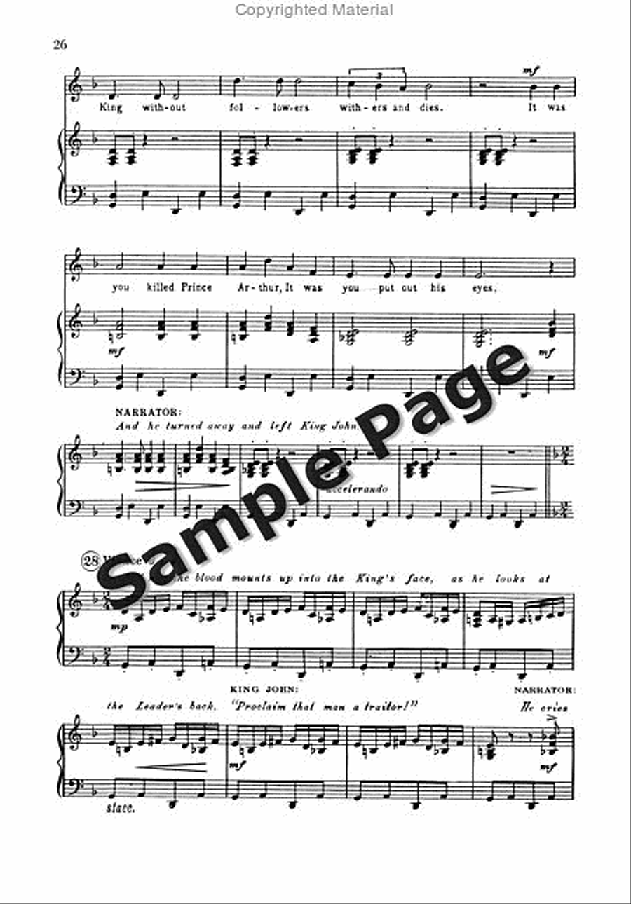 Ballad of Magna Carta 4-Part scores gallery preview page 27