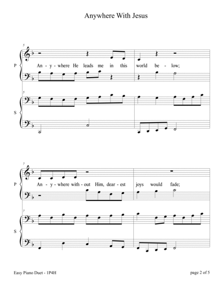 O Worship the King, Book 2 (A Collection of 10 Easy Piano Duets for 1 Piano, 4 Hands) image number null