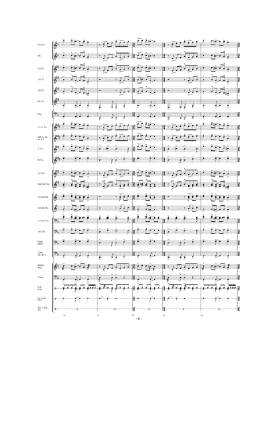 Canticle of the Saints Concert Band scores gallery preview page 5