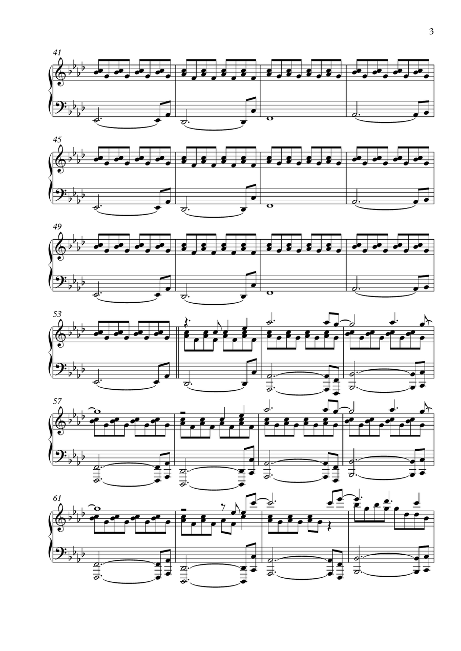 Let Me Down Piano Solo scores gallery preview page 3