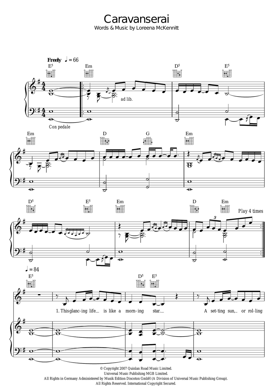 Caravanserai Acoustic Guitar scores gallery preview page 1