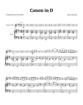 Book cover for Canon by Pachelbel - Clarinet & Piano