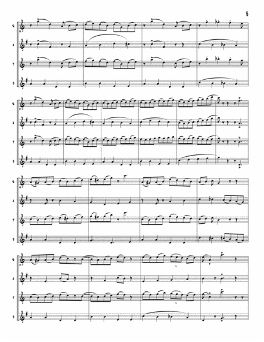 Saxamaphone Woodwind Quartet scores gallery preview page 4