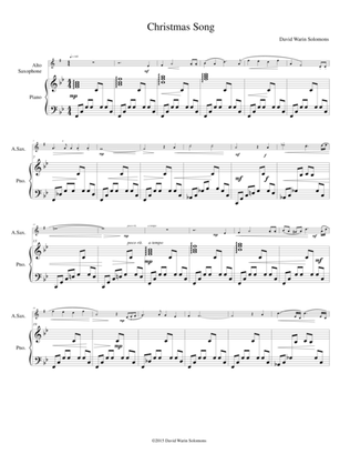 Christmas Song for alto saxophone and piano