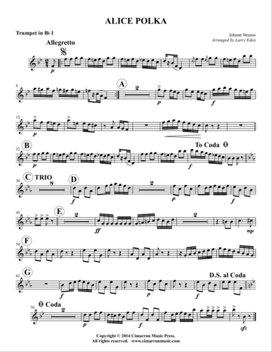Alice Polka Alice Polka Brass Quintet scores gallery preview page 4
