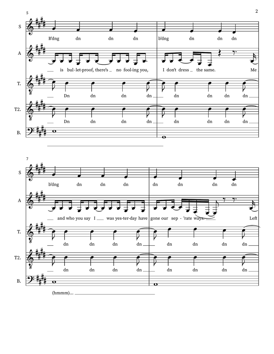 Used To Be Young Choir scores gallery preview page 2