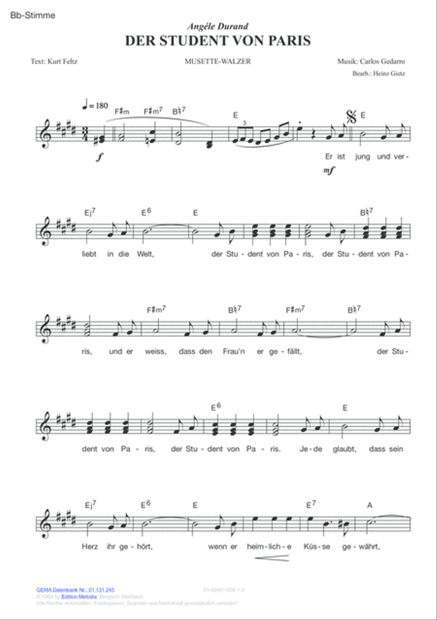 Der Student von Paris Der Student von Paris Voice scores gallery preview page 4
