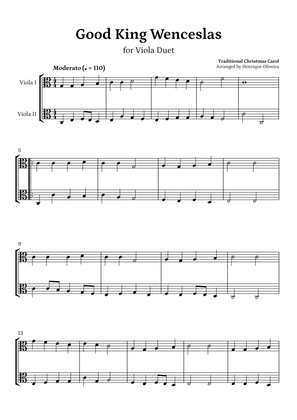 Good King Wenceslas (Viola Duet) - Beginner Level