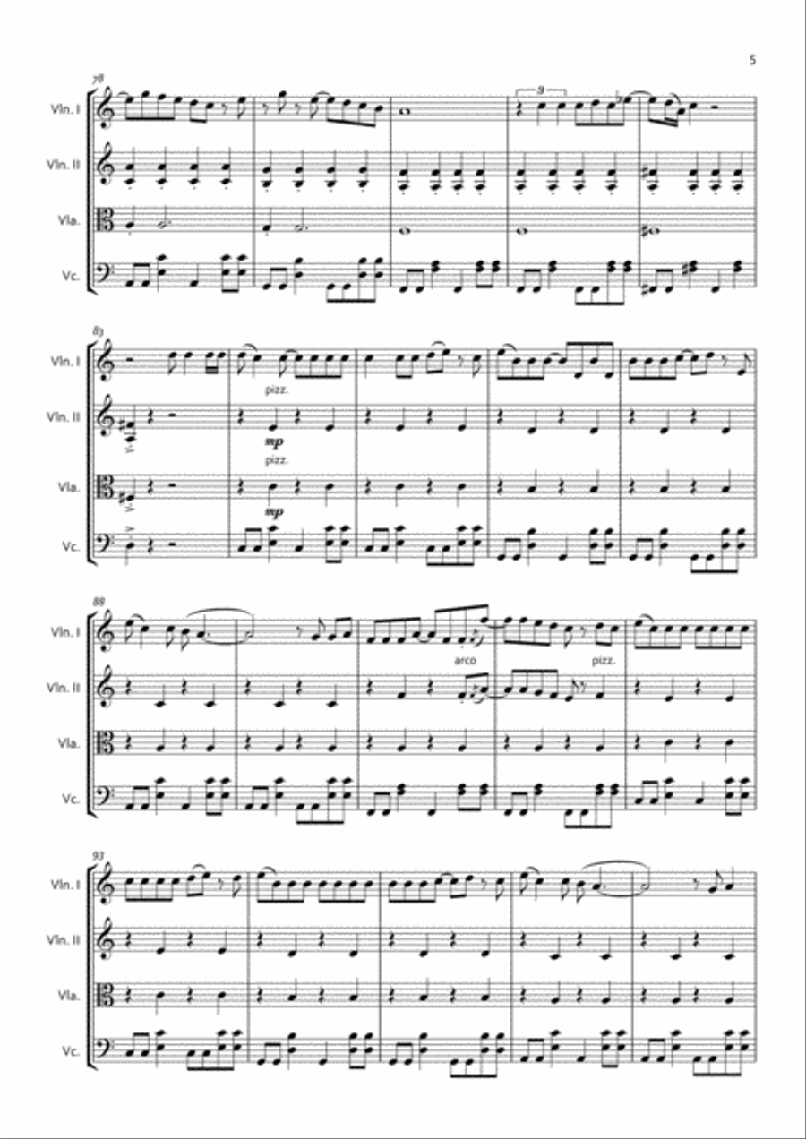 I'm Yours String Quartet scores gallery preview page 5