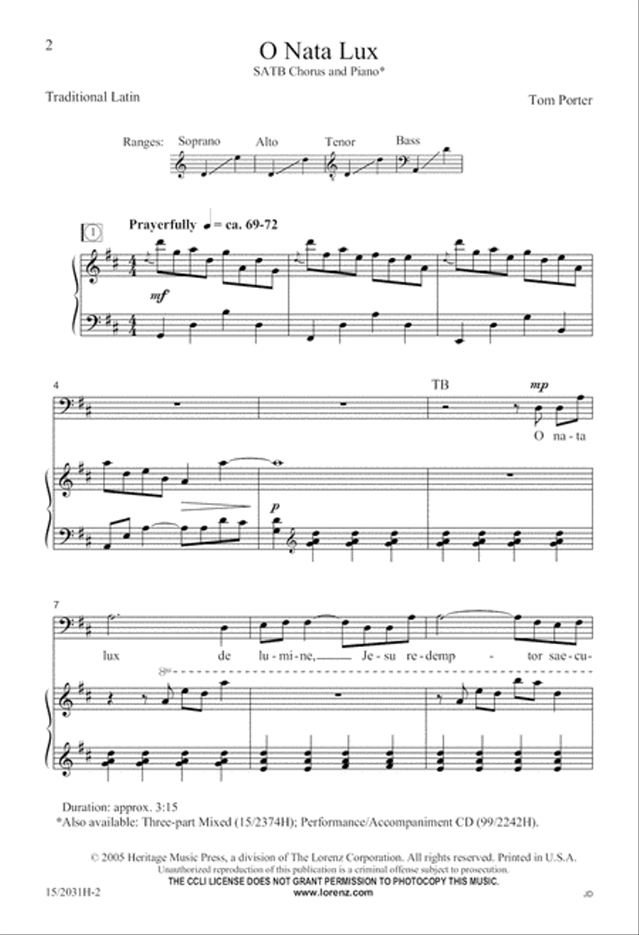 O Nata Lux 4-Part scores gallery preview page 2