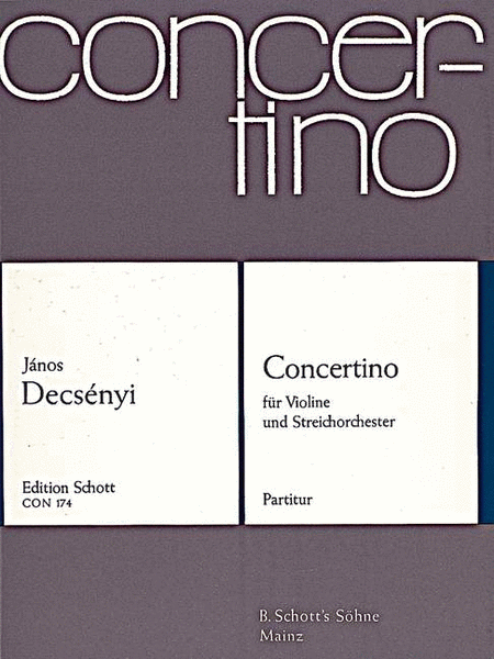 Concertino Vn/str Score