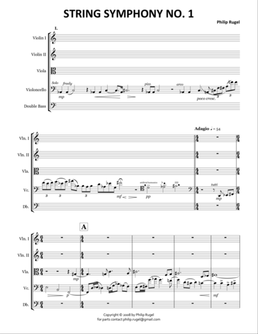 String Symphony No. 1 String Orchestra scores gallery preview page 1