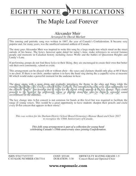 The Maple Leaf Forever