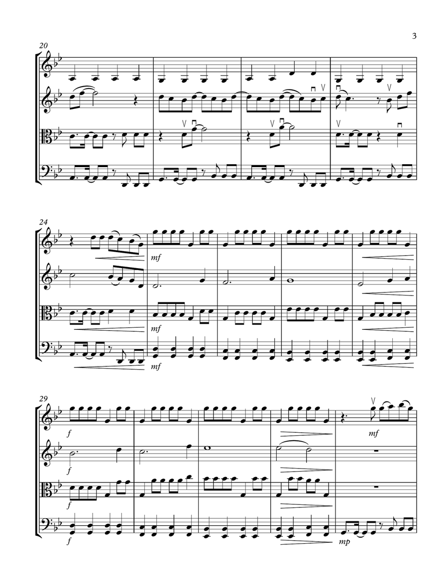 Gimme More String Quartet scores gallery preview page 3