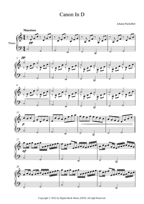 Canon In D - Johann Pachelbel (Piano)